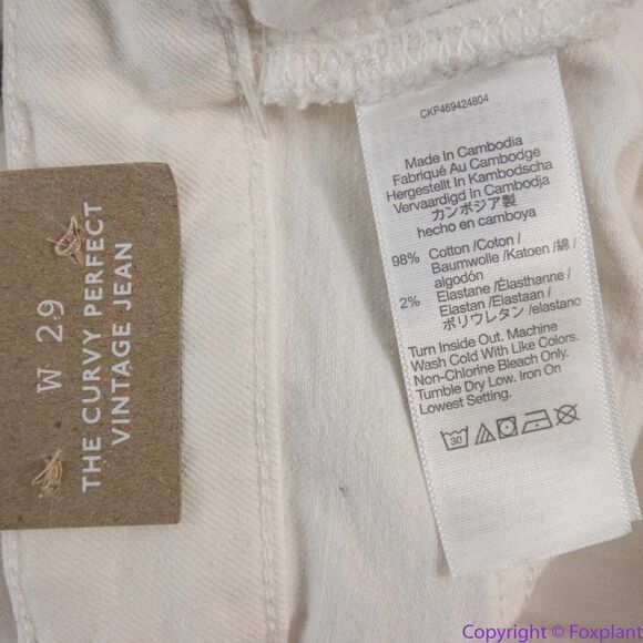 NEW Madewell The Curvy Perfect Vintage Jean tile‎ white, 29 - Picture 14 of 15